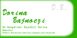 dorina bajnoczi business card